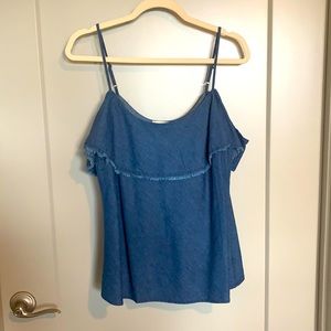 Denim off the shoulder tank